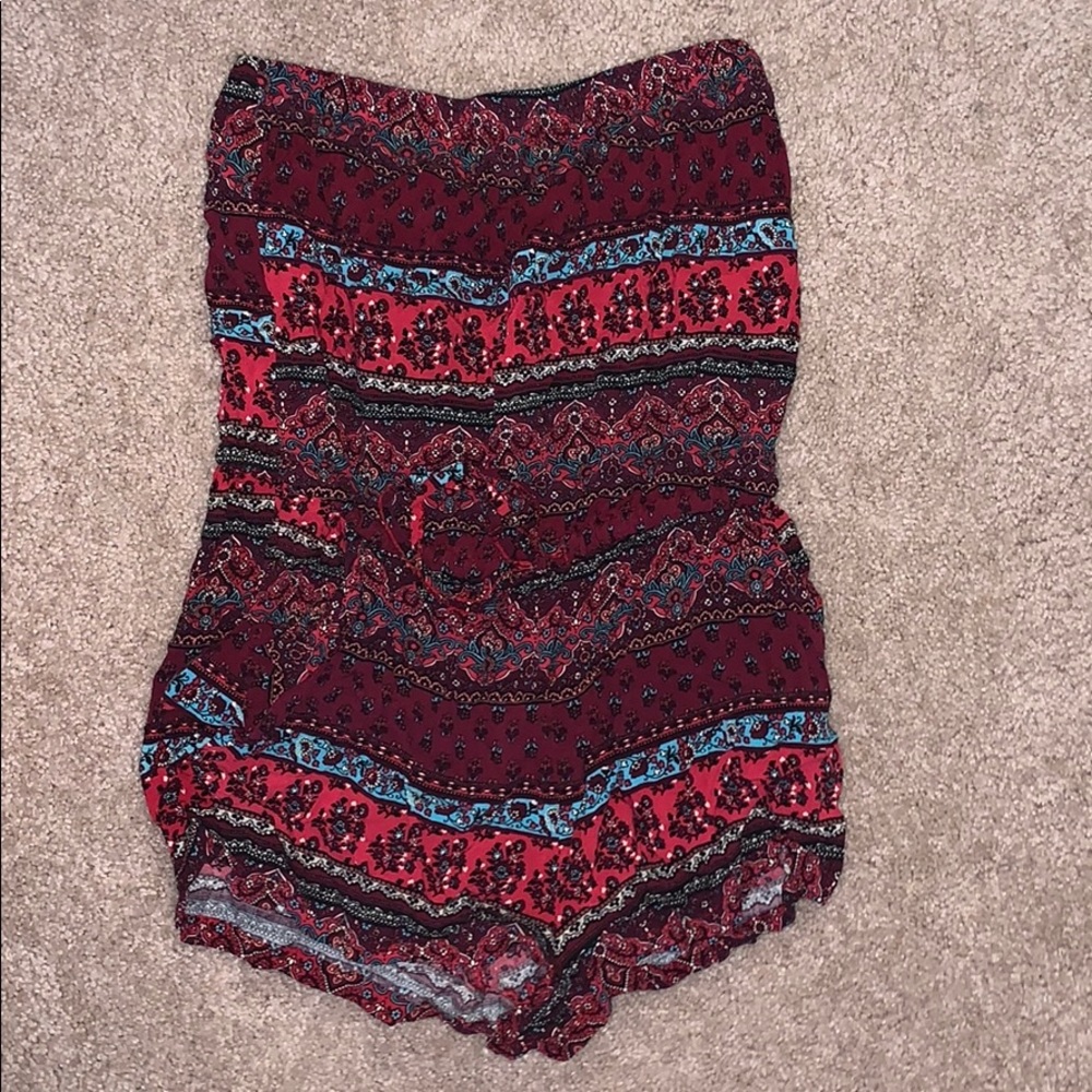 Tribal red romper